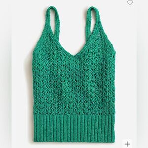 J.Crew Cropped V-neck sweater-tank in textured pointelle